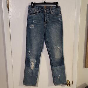 7 For All Mankind Blue Denim Jeans